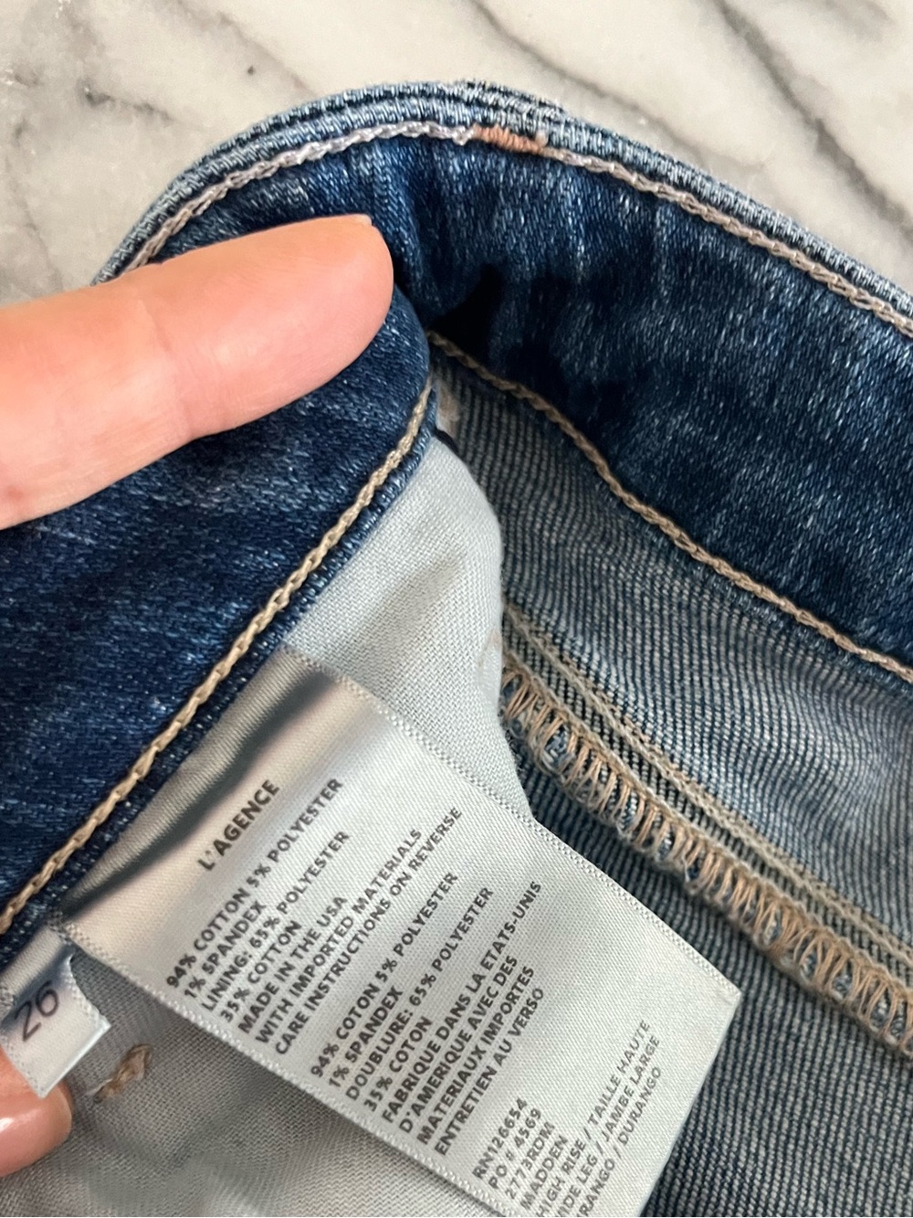 L’AGENCE Women’s Madden High Rise Wide Leg Jean in Durango Wash size 26 - Picture 8 of 8